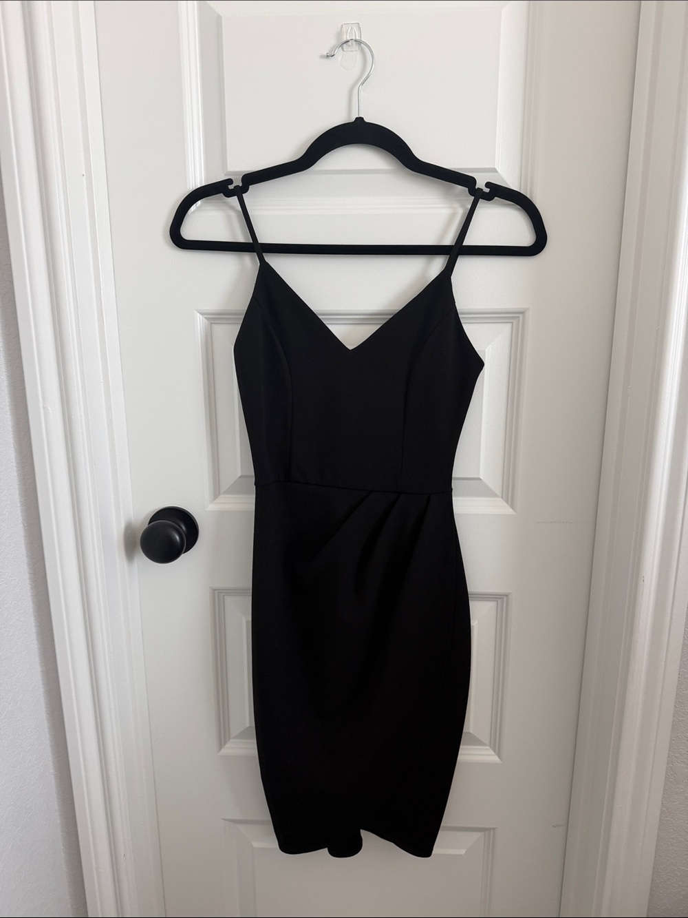 Lulu's Black Spaghetti-Strap Sheath Dress